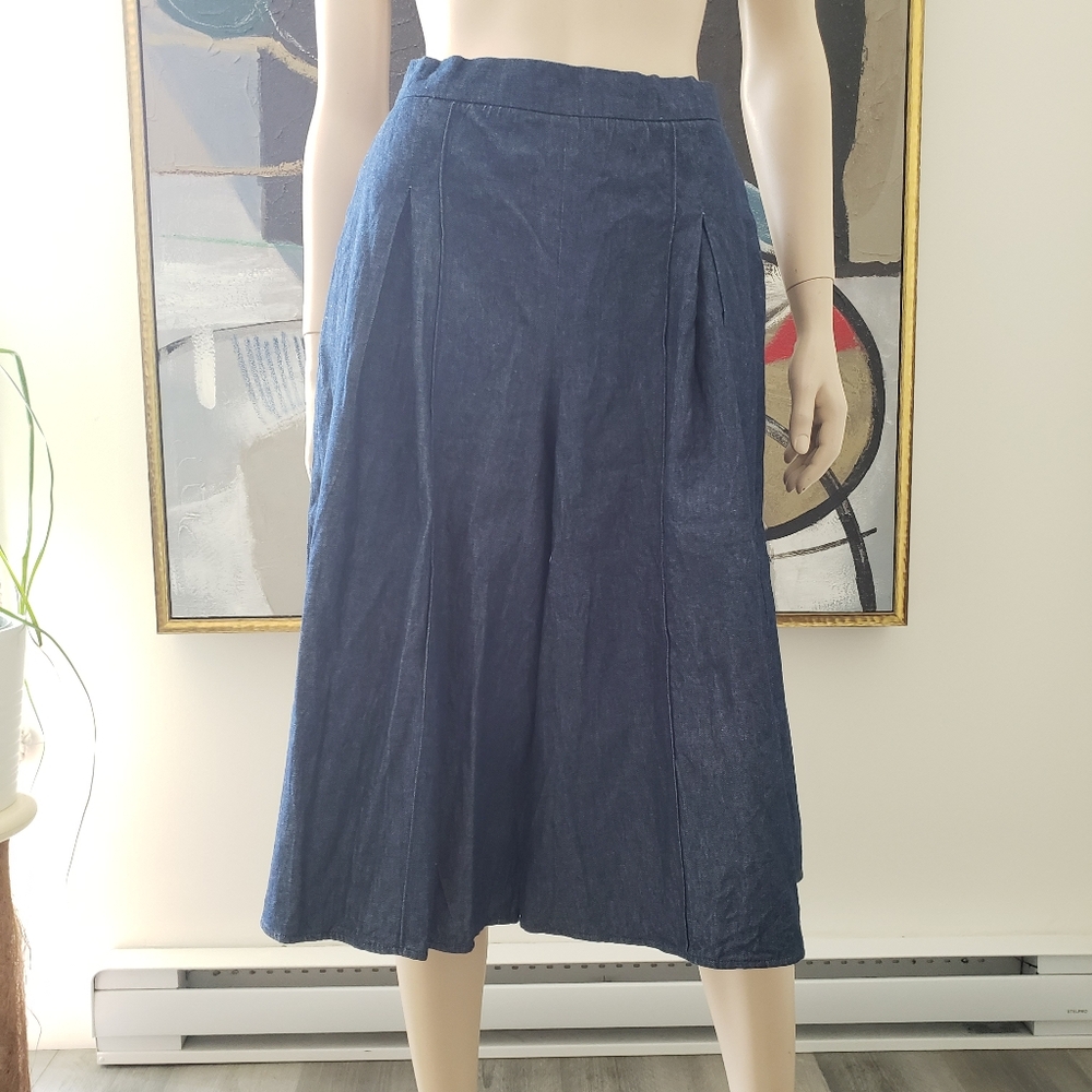 ABS Allen Schwartz | Pleated Jean Culottes with Pockets